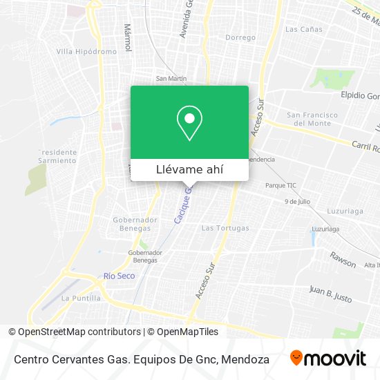 Mapa de Centro Cervantes Gas. Equipos De Gnc