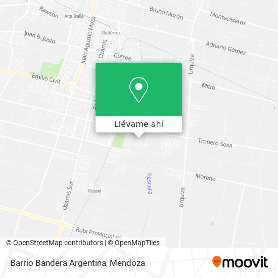 Mapa de Barrio Bandera Argentina