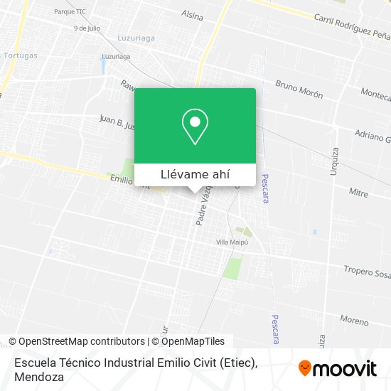 Mapa de Escuela Técnico Industrial Emilio Civit (Etiec)