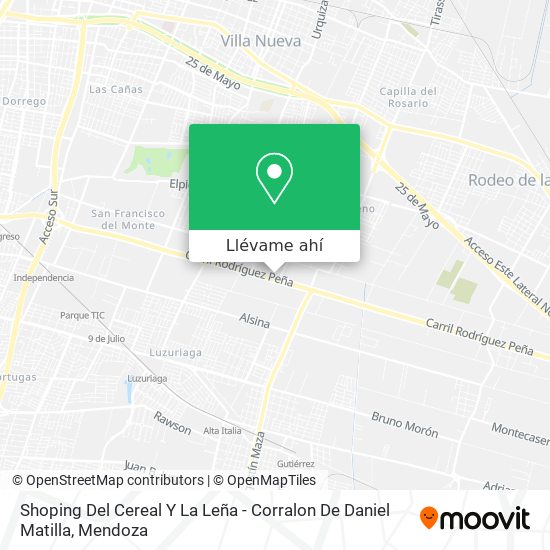 Mapa de Shoping Del Cereal Y La Leña - Corralon De Daniel Matilla