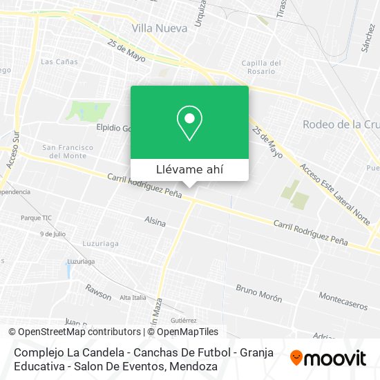 Mapa de Complejo La Candela - Canchas De Futbol - Granja Educativa - Salon De Eventos