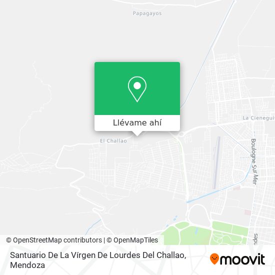 Mapa de Santuario De La Vírgen De Lourdes Del Challao