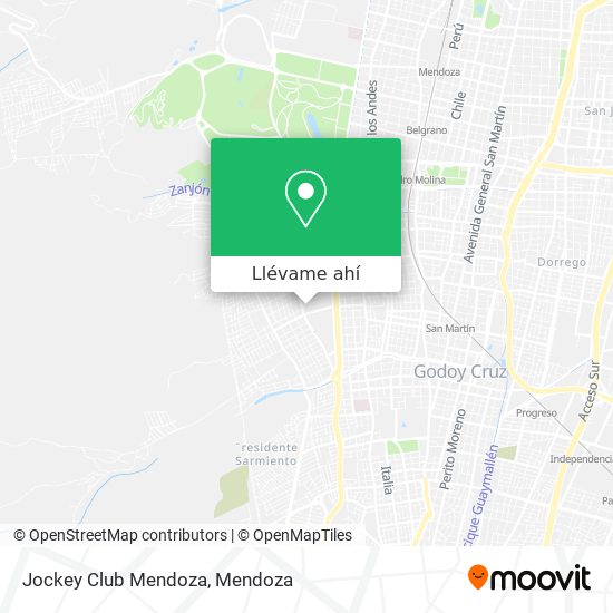 Mapa de Jockey Club Mendoza