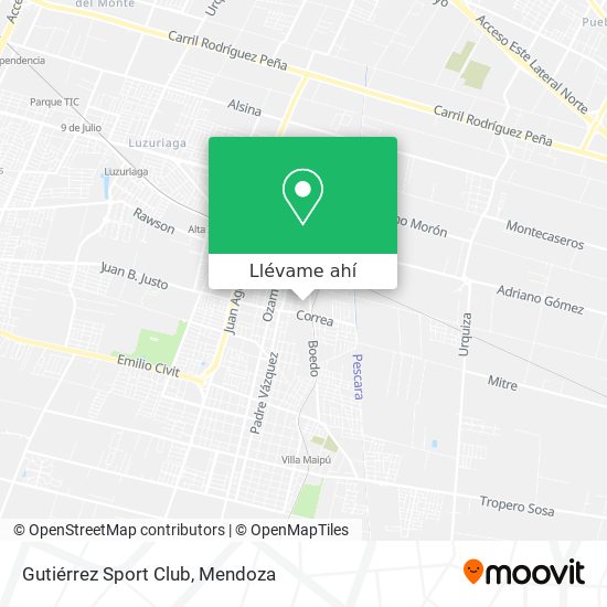 Mapa de Gutiérrez Sport Club