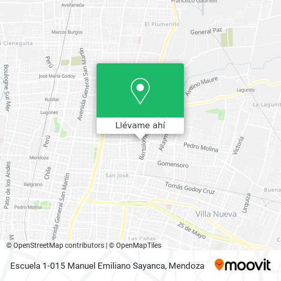 Mapa de Escuela 1-015 Manuel Emiliano Sayanca