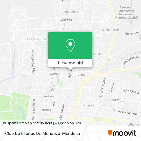 Mapa de Club De Leones De Mendoza