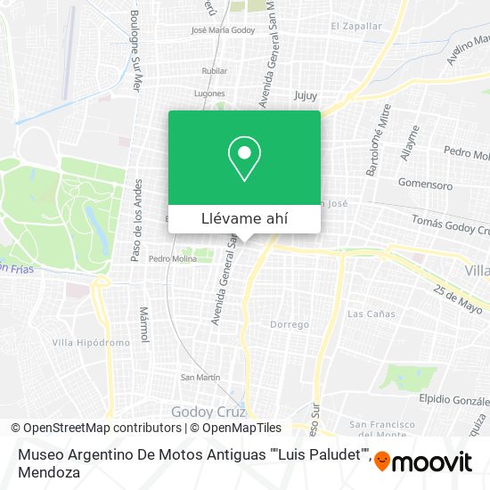 Mapa de Museo Argentino De Motos Antiguas ""Luis Paludet""