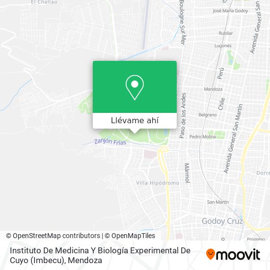 Mapa de Instituto De Medicina Y Biología Experimental De Cuyo (Imbecu)