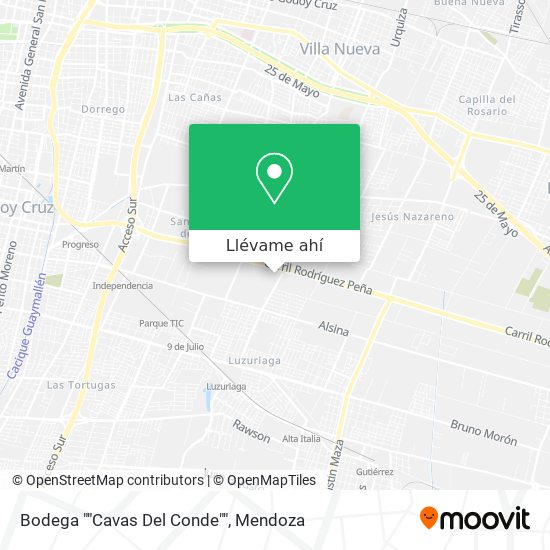 Mapa de Bodega ""Cavas Del Conde""