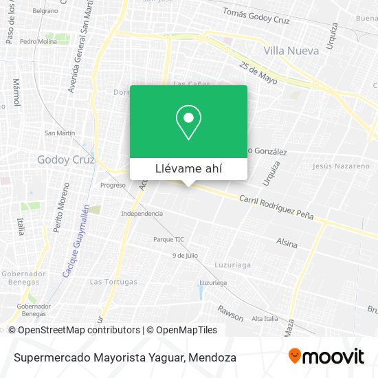 Mapa de Supermercado Mayorista Yaguar