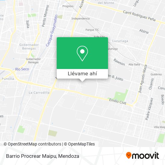 Mapa de Barrio Procrear Maipu