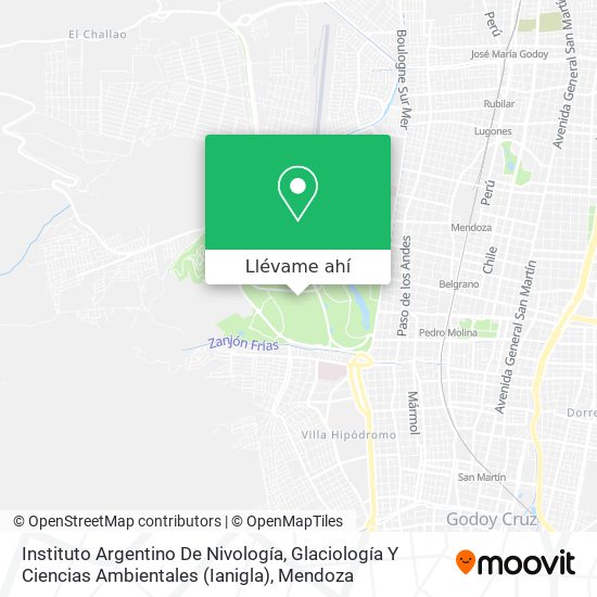 Mapa de Instituto Argentino De Nivología, Glaciología Y Ciencias Ambientales (Ianigla)