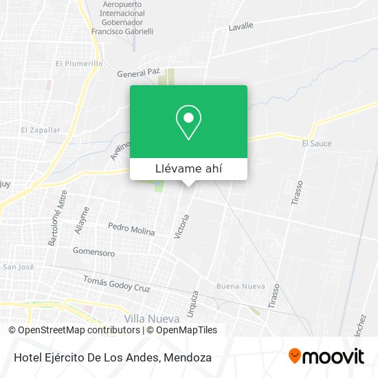 Mapa de Hotel Ejército De Los Andes