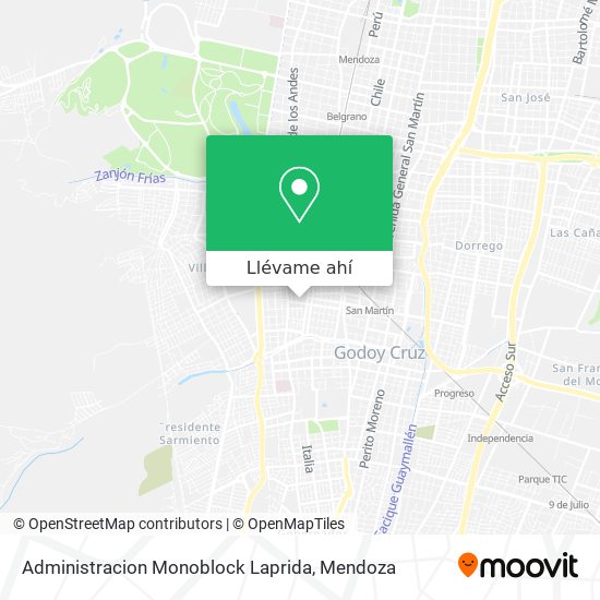 Mapa de Administracion Monoblock Laprida