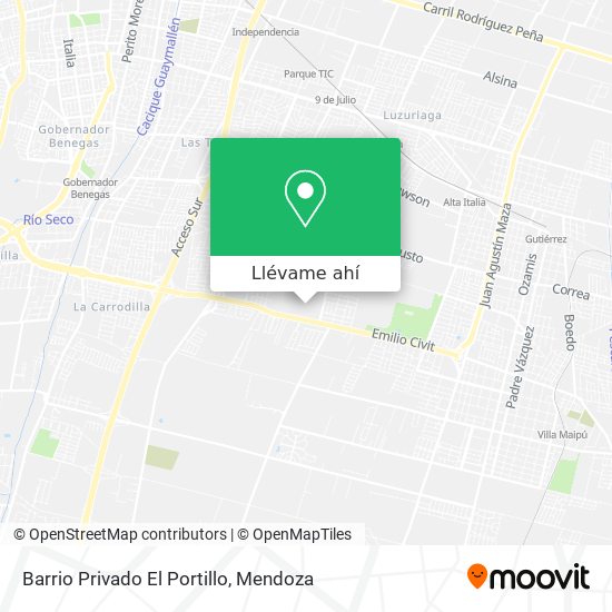 Mapa de Barrio Privado El Portillo