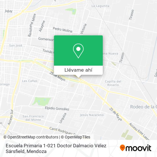 Mapa de Escuela Primaria 1-021 Doctor Dalmacio Vélez Sársfield