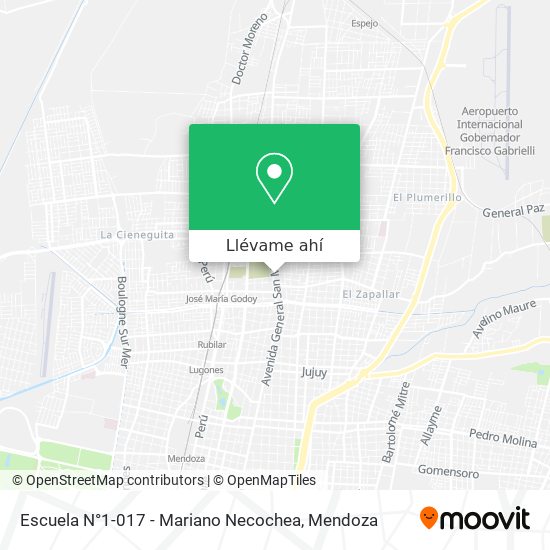 Mapa de Escuela N°1-017 - Mariano Necochea