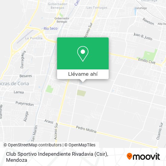 Mapa de Club Sportivo Independiente Rivadavia (Csir)