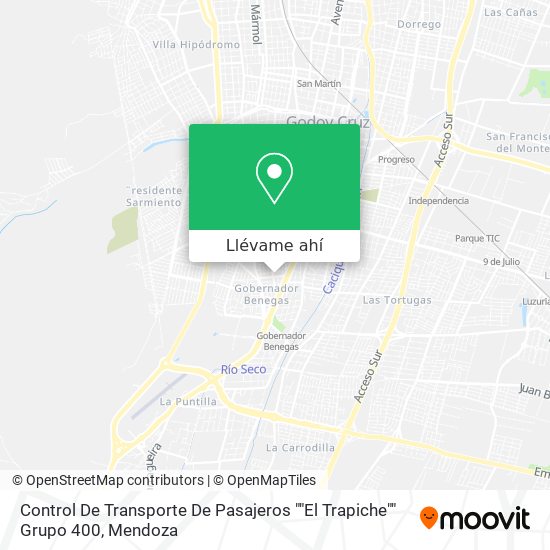 Mapa de Control De Transporte De Pasajeros ""El Trapiche"" Grupo 400