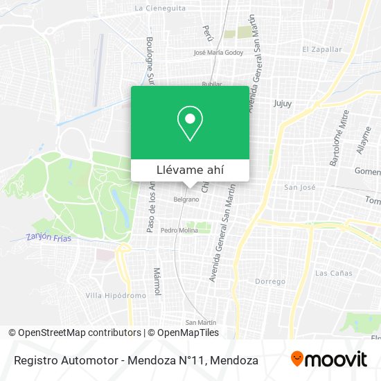 Mapa de Registro Automotor - Mendoza N°11