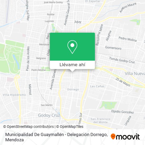 Mapa de Municipalidad De Guaymallén - Delegación Dorrego