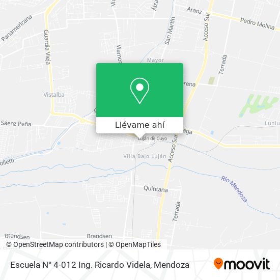 Mapa de Escuela N° 4-012 Ing. Ricardo Videla