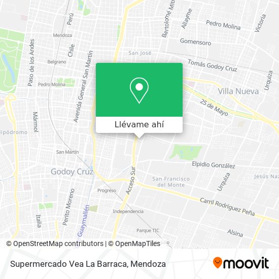 Mapa de Supermercado Vea La Barraca