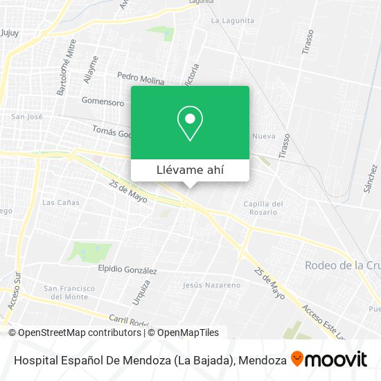 Mapa de Hospital Español De Mendoza (La Bajada)