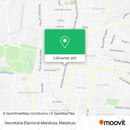 Mapa de Secretaria Electoral Mendoza