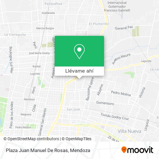 Mapa de Plaza Juan Manuel De Rosas