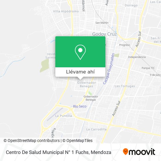 Mapa de Centro De Salud Municipal N° 1 Fuchs