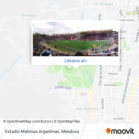 Mapa de Estadio Malvinas Argentinas