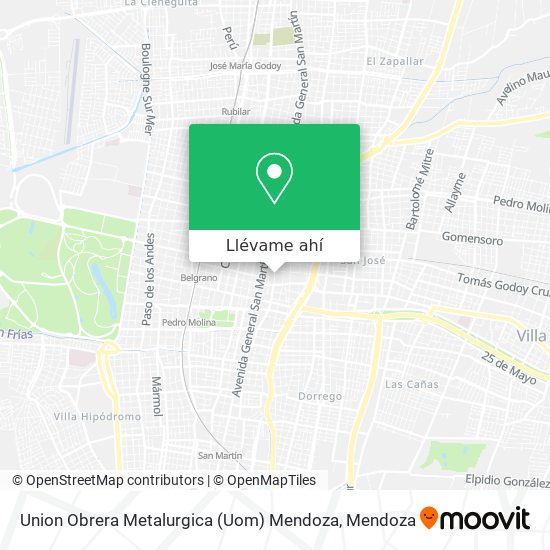 Mapa de Union Obrera Metalurgica (Uom) Mendoza