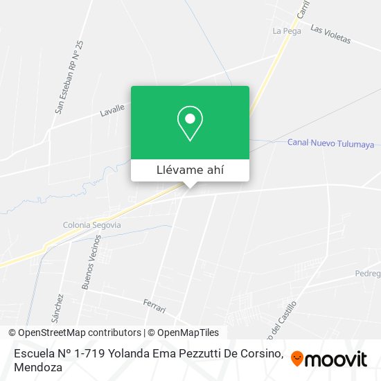 Mapa de Escuela Nº 1-719 Yolanda Ema Pezzutti De Corsino
