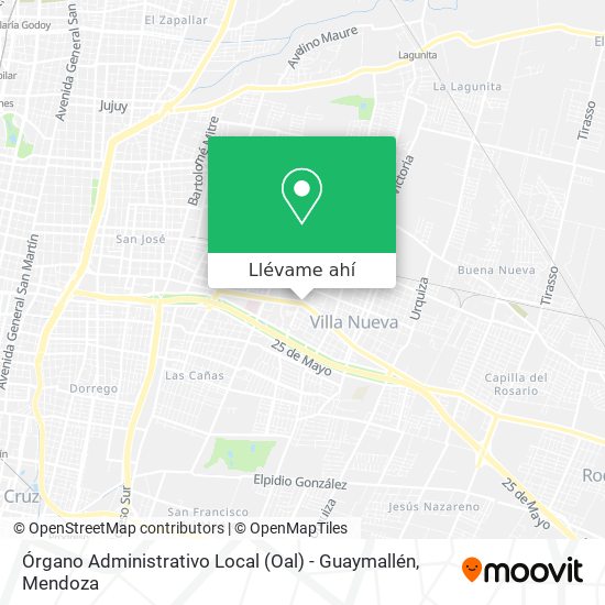 Mapa de Órgano Administrativo Local (Oal) - Guaymallén