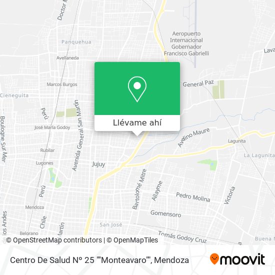 Mapa de Centro De Salud Nº 25 ""Monteavaro""