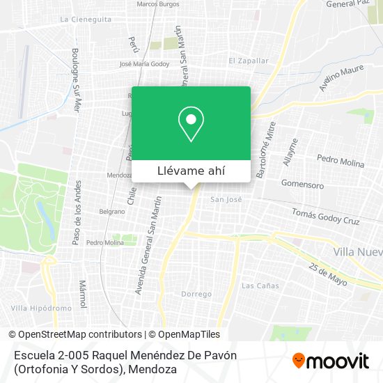 Mapa de Escuela 2-005 Raquel Menéndez De Pavón (Ortofonia Y Sordos)