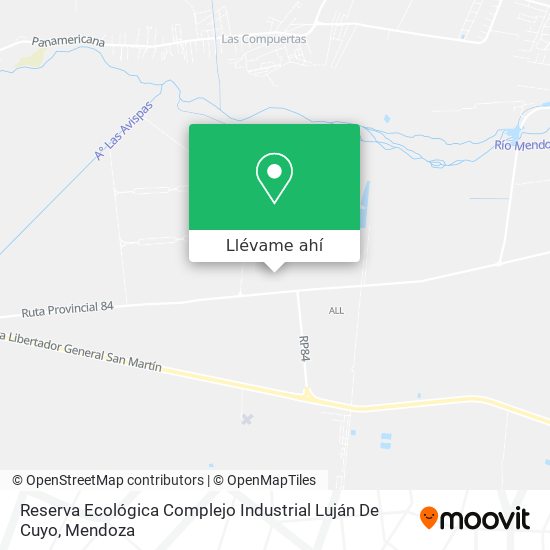 Mapa de Reserva Ecológica Complejo Industrial Luján De Cuyo