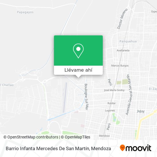 Mapa de Barrio Infanta Mercedes De San Martín