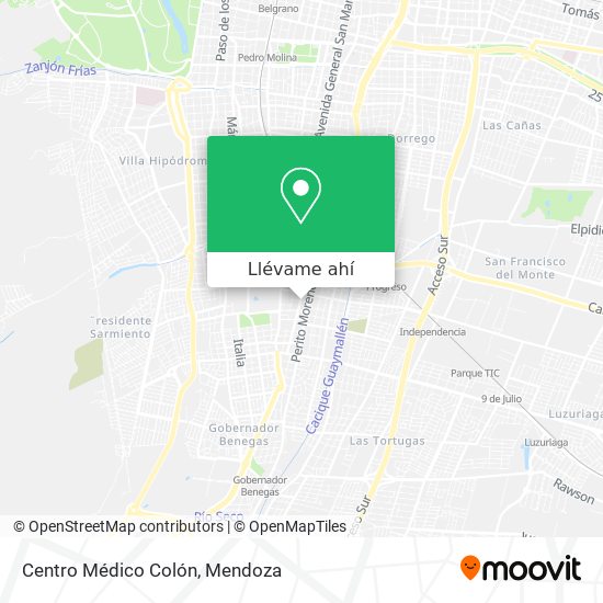 Mapa de Centro Médico Colón