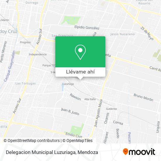 Mapa de Delegacion Municipal Luzuriaga