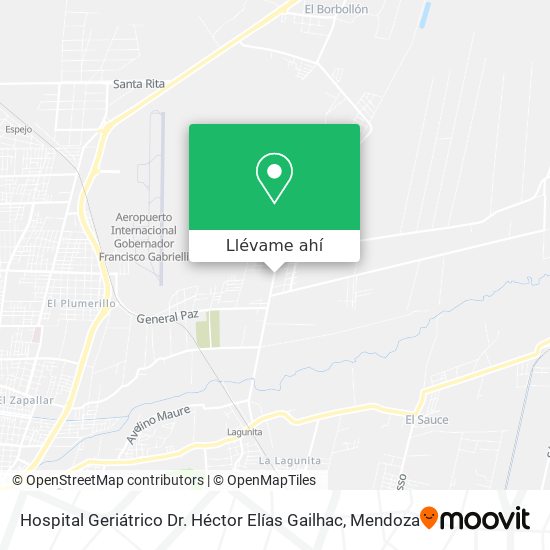Mapa de Hospital Geriátrico Dr. Héctor Elías Gailhac