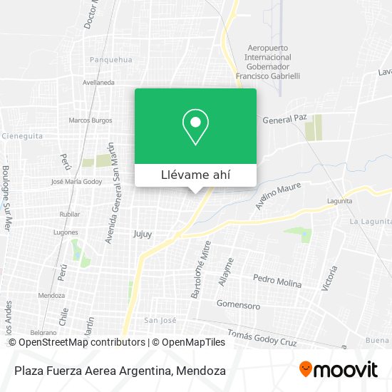 Mapa de Plaza Fuerza Aerea Argentina