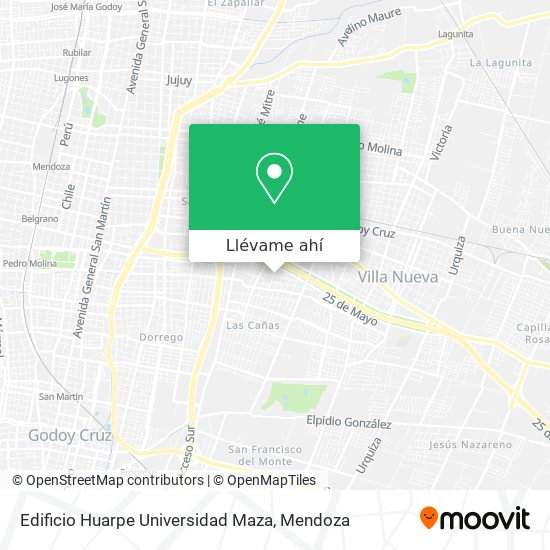 Mapa de Edificio Huarpe Universidad Maza