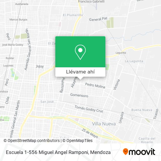Mapa de Escuela 1-556 Miguel Angel Ramponi