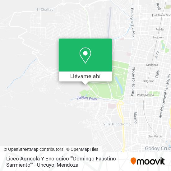 Mapa de Liceo Agrícola Y Enológico ""Domingo Faustino Sarmiento"" - Uncuyo