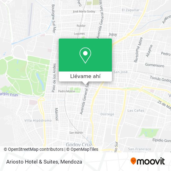 Mapa de Ariosto Hotel & Suites