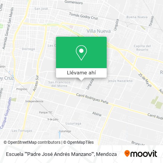 Mapa de Escuela ""Padre José Andrés Manzano""
