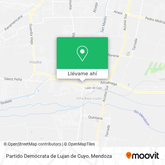 Mapa de Partido Demócrata de Lujan de Cuyo
