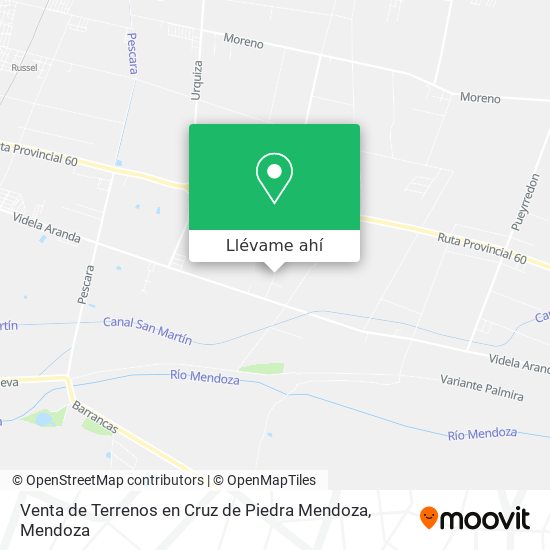 Mapa de Venta de Terrenos en Cruz de Piedra Mendoza